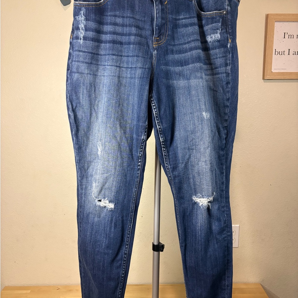 Vigoss Medium Blue Ripped Boyfriend Jeans